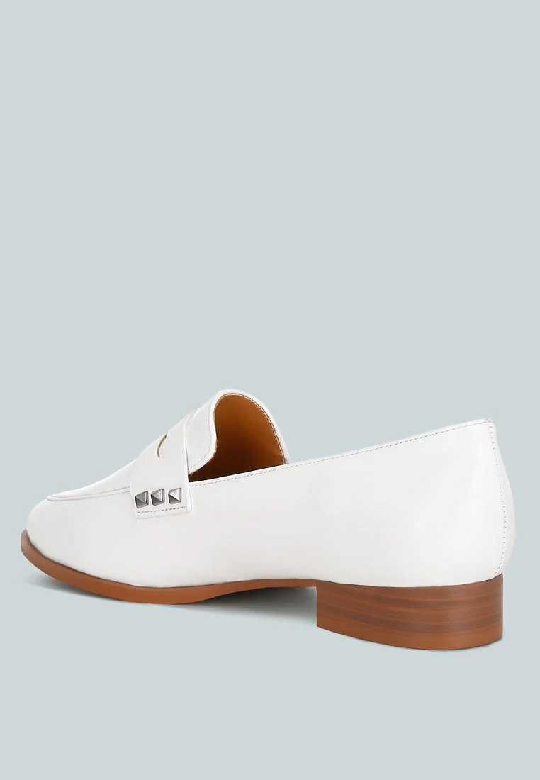 Noshiya Patent Pleather Penny Loafers - Image 3