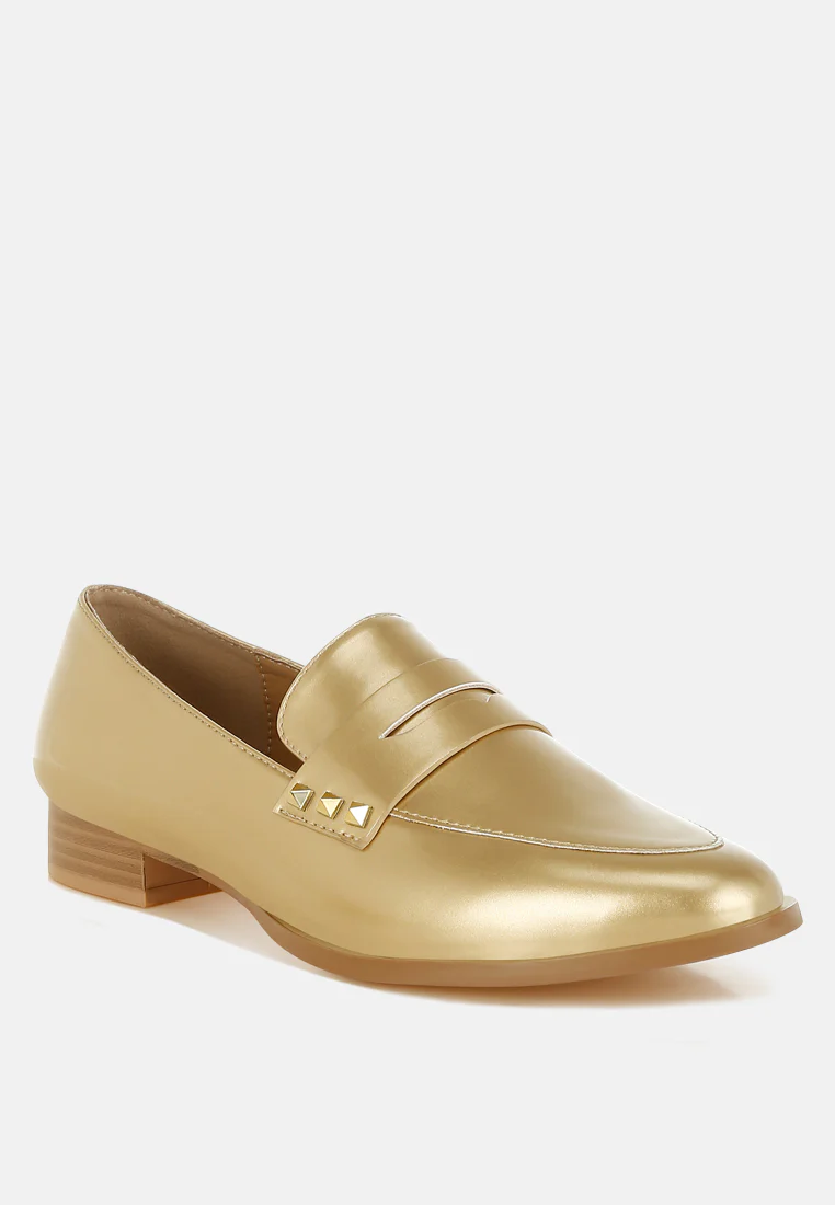 Noshiya Patent Pleather Penny Loafers - Image 33