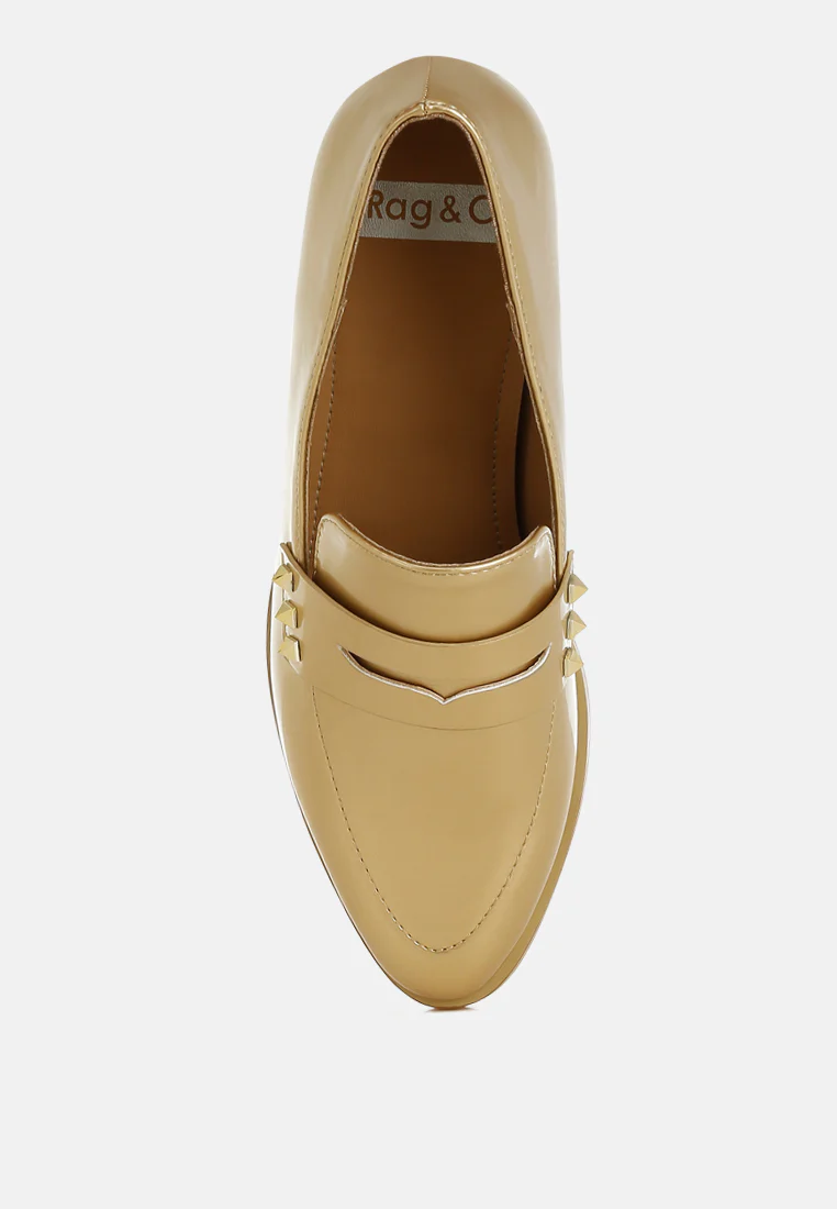 Noshiya Patent Pleather Penny Loafers - Image 35