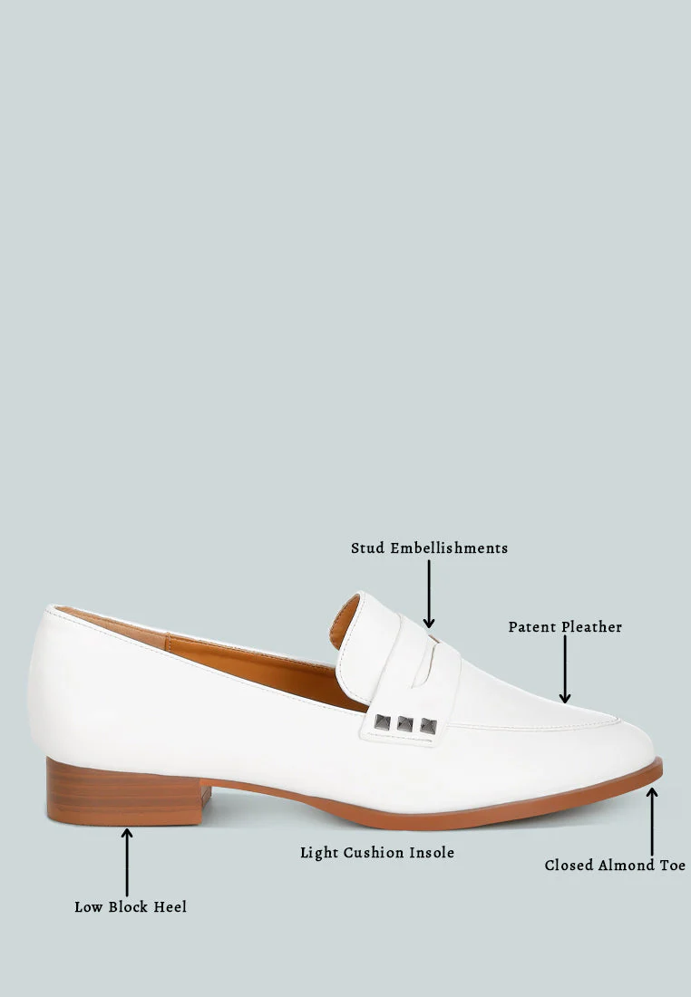 Noshiya Patent Pleather Penny Loafers - Image 6