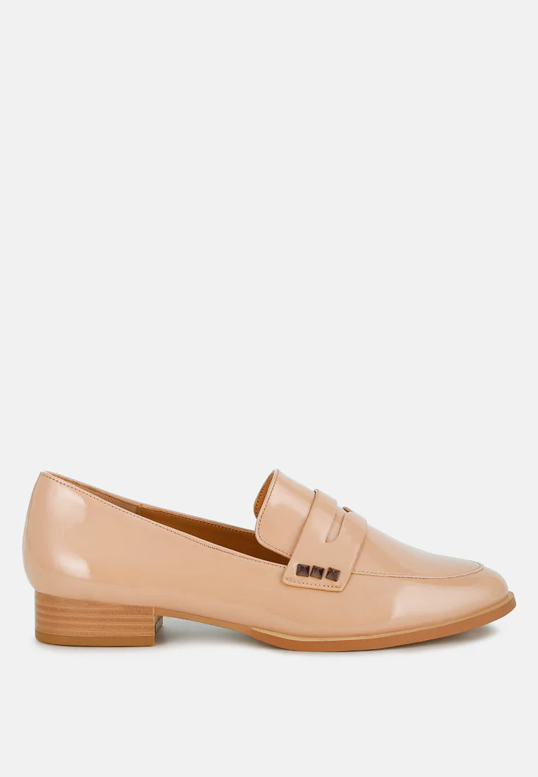 Noshiya Patent Pleather Penny Loafers - Image 7