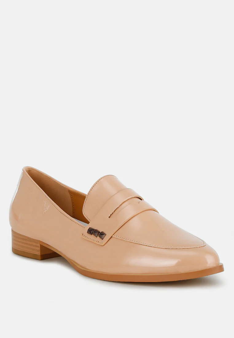 Noshiya Patent Pleather Penny Loafers - Image 8