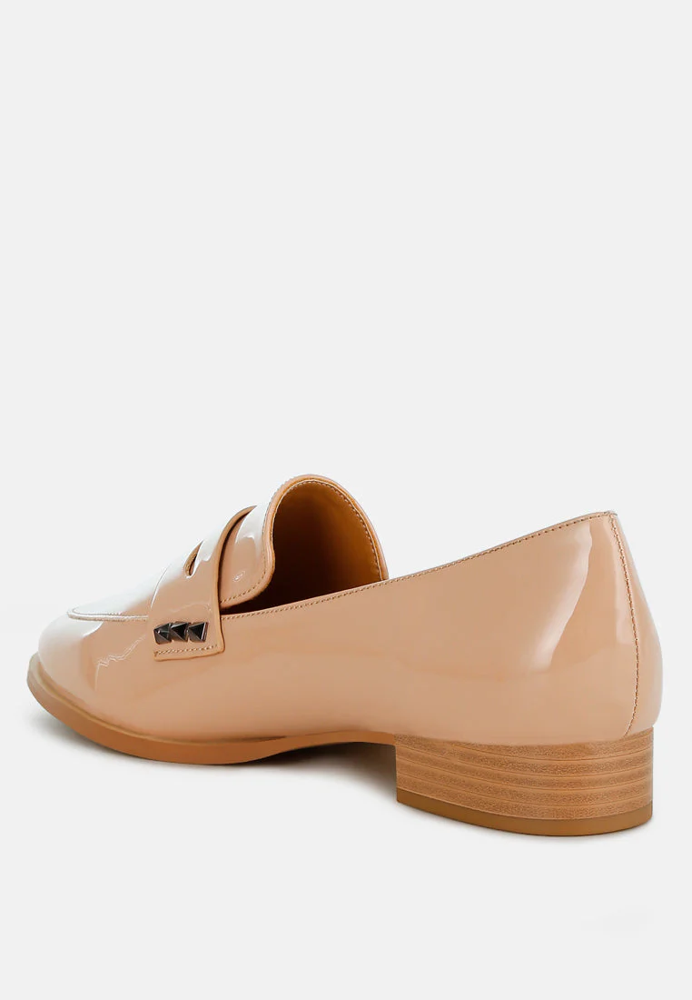 Noshiya Patent Pleather Penny Loafers - Image 9