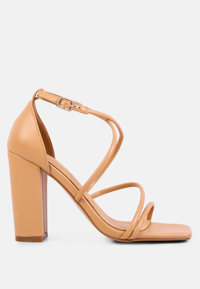 OPULENCE Latte High Heeled Dress Sandals - Image 2
