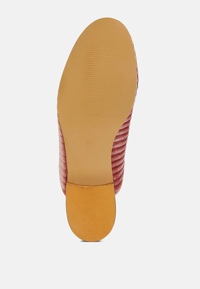 Ouzini Velvet Textured Slip On Mules - Image 10