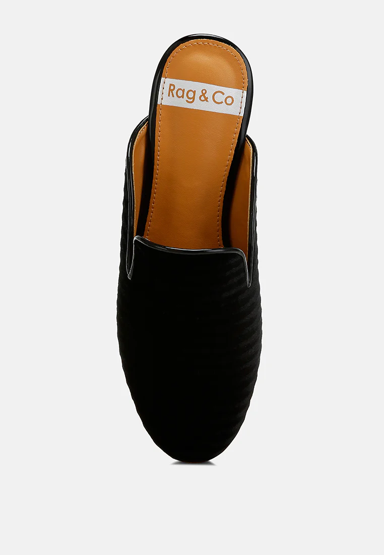 Ouzini Velvet Textured Slip On Mules - Image 19