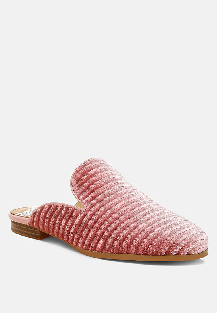Ouzini Velvet Textured Slip On Mules - Image 6