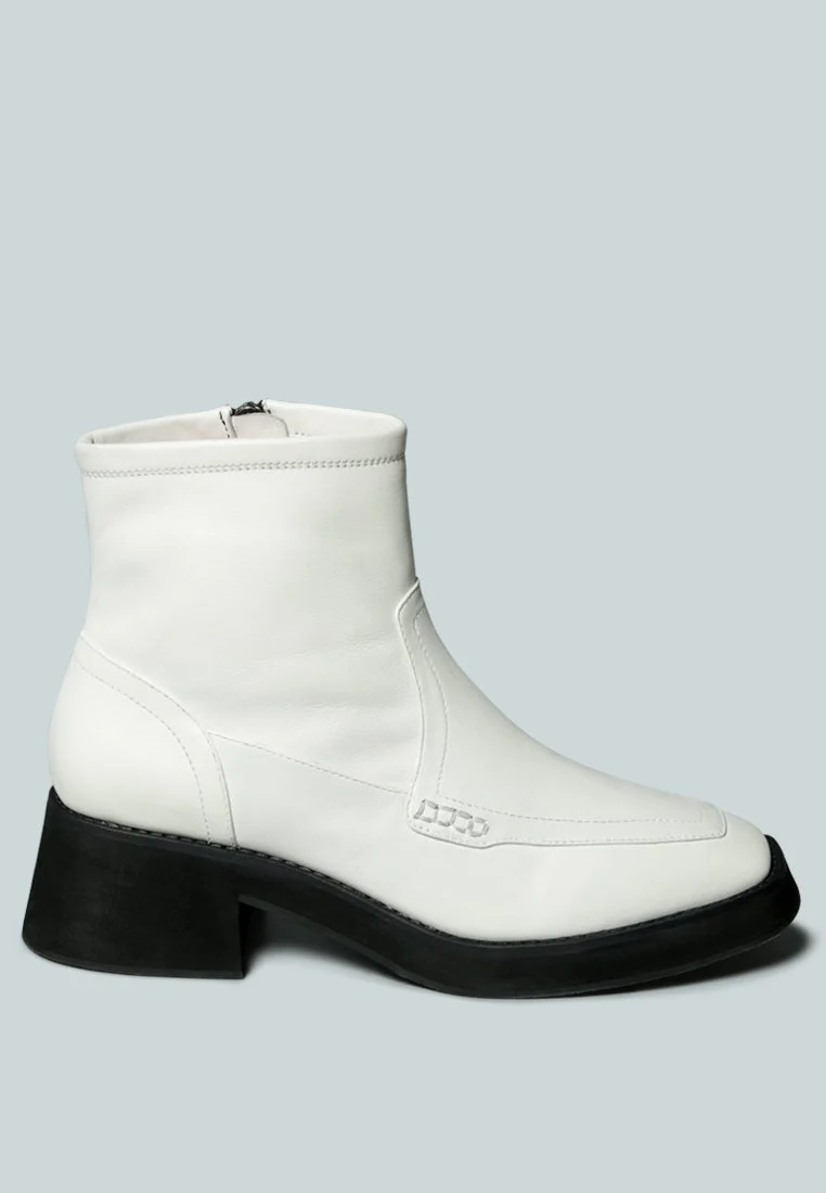 OXMAN Classic White Ankle Boot - Image 2