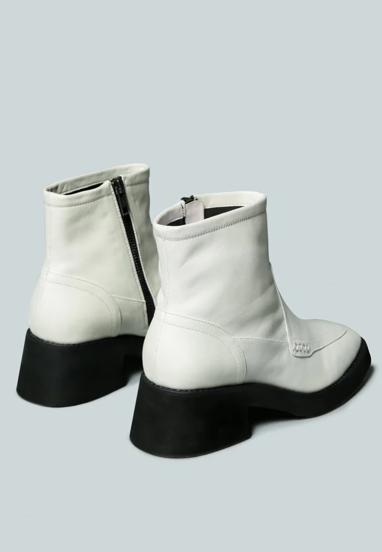 OXMAN Classic White Ankle Boot - Image 4