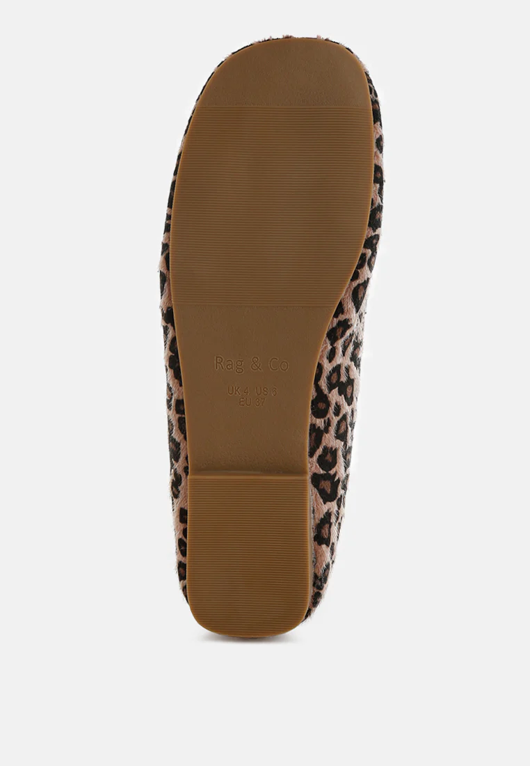 Paboa Leopard Print Flat Loafers - Image 5