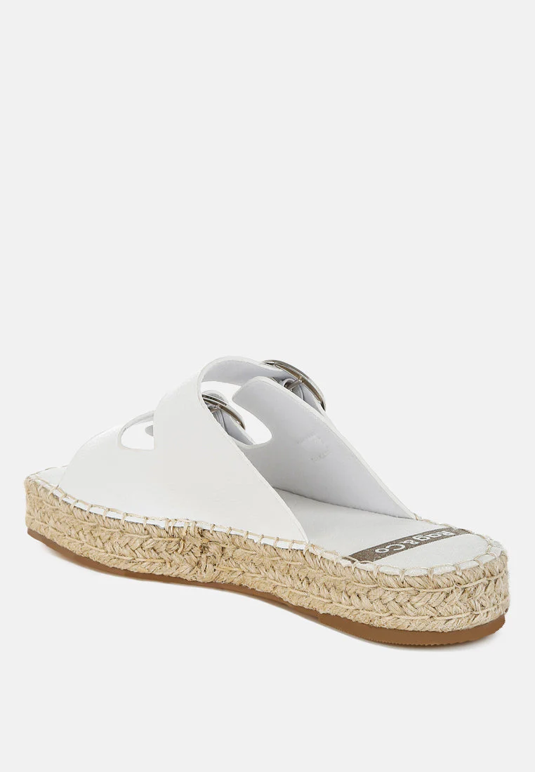 Palala Genuine Soft Leather Square Toe Espadrilles - Image 4