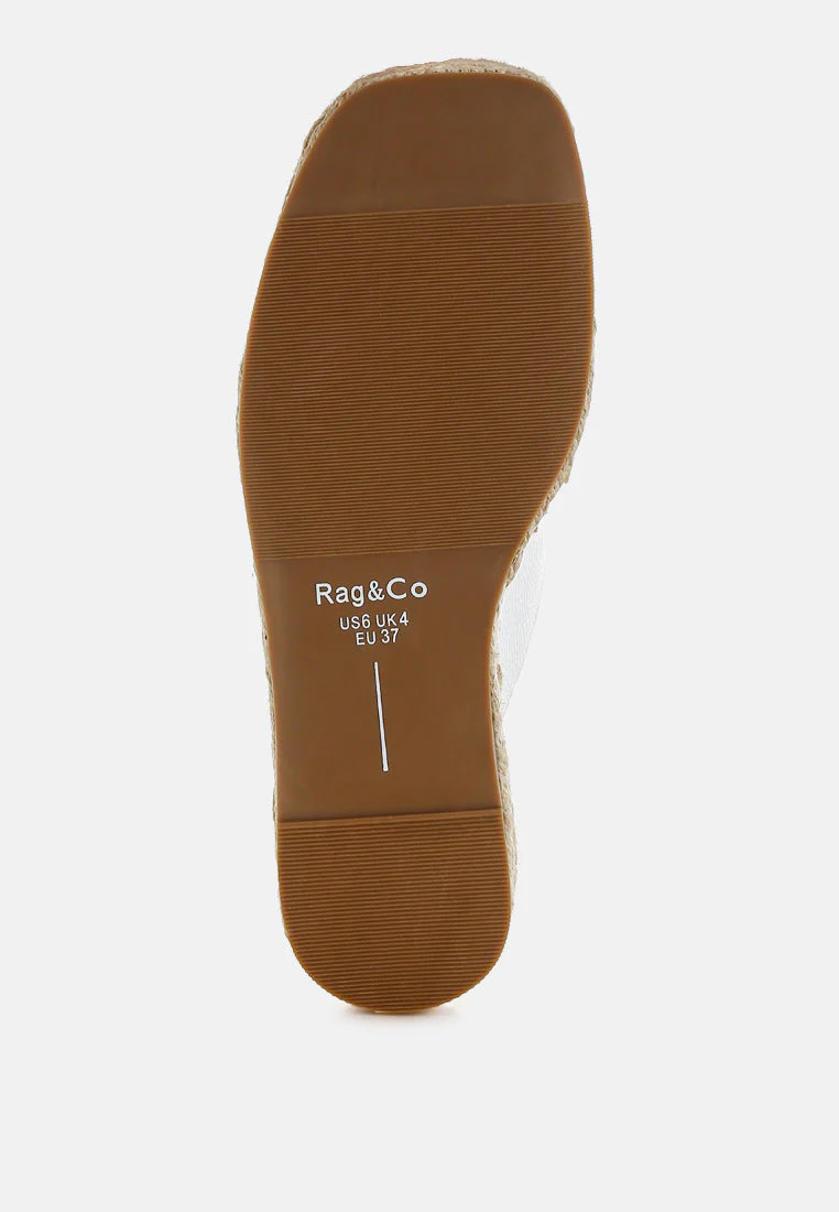 Palala Genuine Soft Leather Square Toe Espadrilles - Image 6