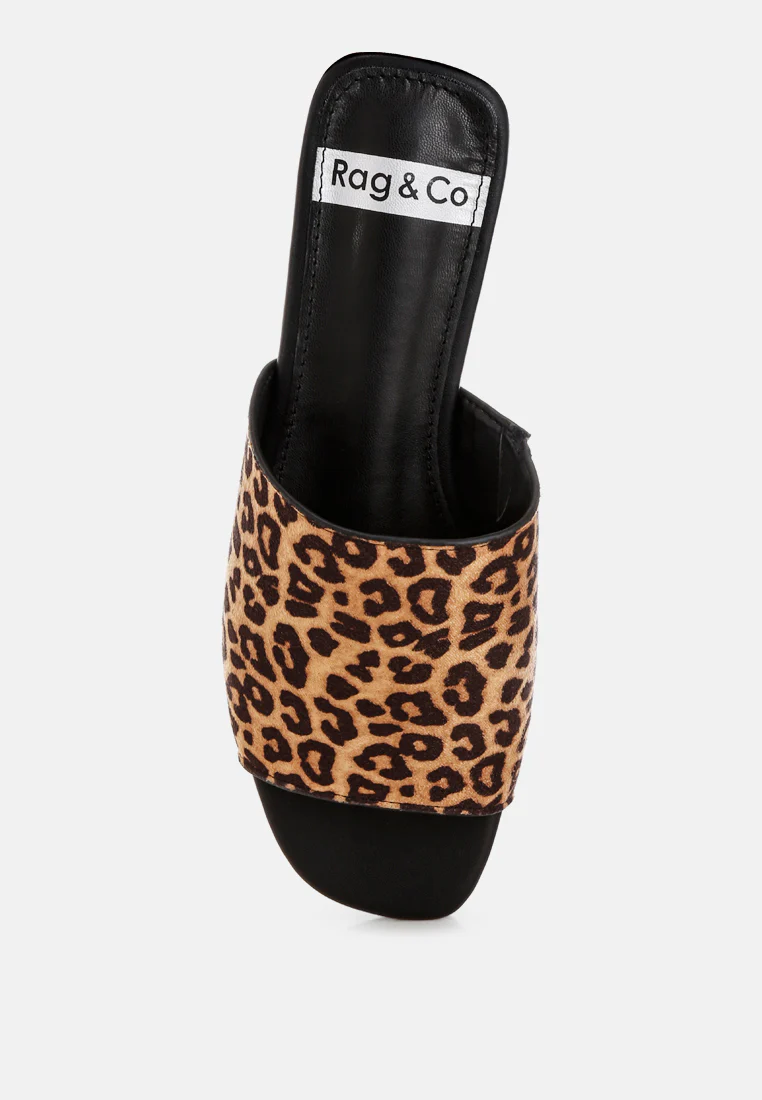 Panthera Leopard Print Slider Flats - Image 5