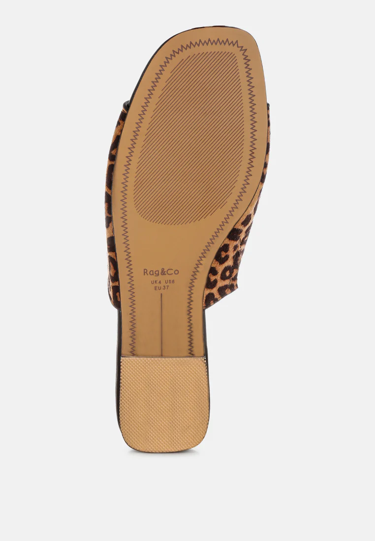 Panthera Leopard Print Slider Flats - Image 6