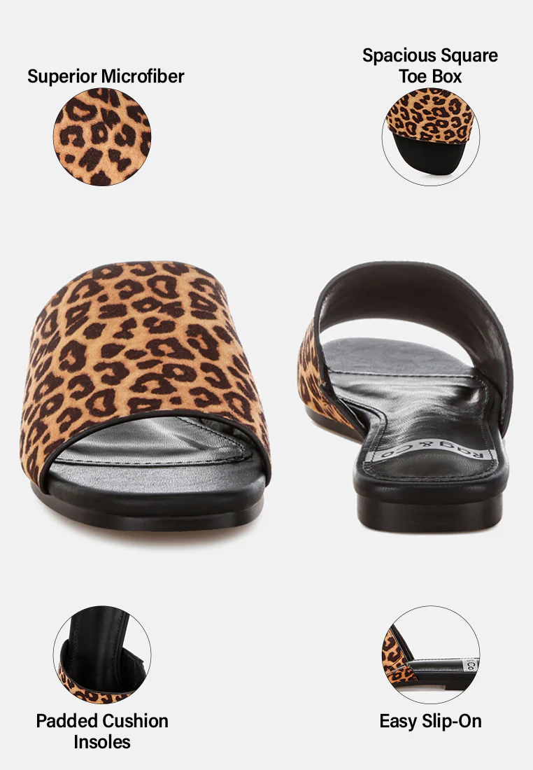 Panthera Leopard Print Slider Flats - Image 8