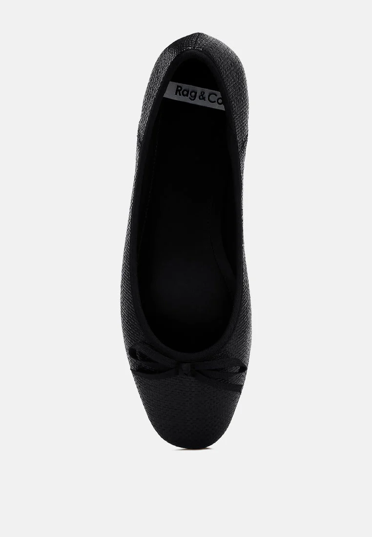 Paper Rings Raffia Ballet Flats - Image 10