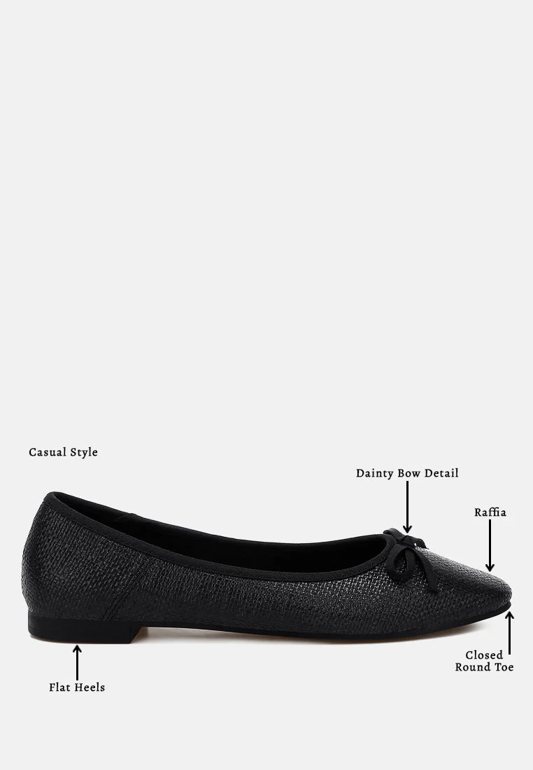 Paper Rings Raffia Ballet Flats - Image 12