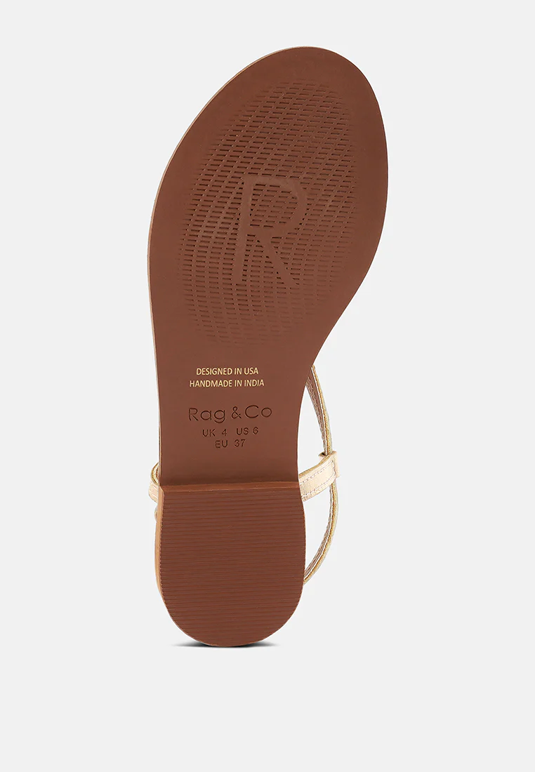 PHEOBE Strappy Pink Flat Sandals - Image 7