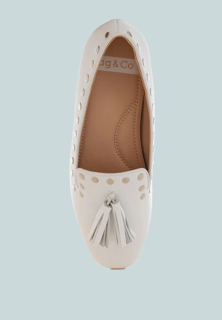 Philoha Studs & Tassels Detail Flat Loafers - Image 5