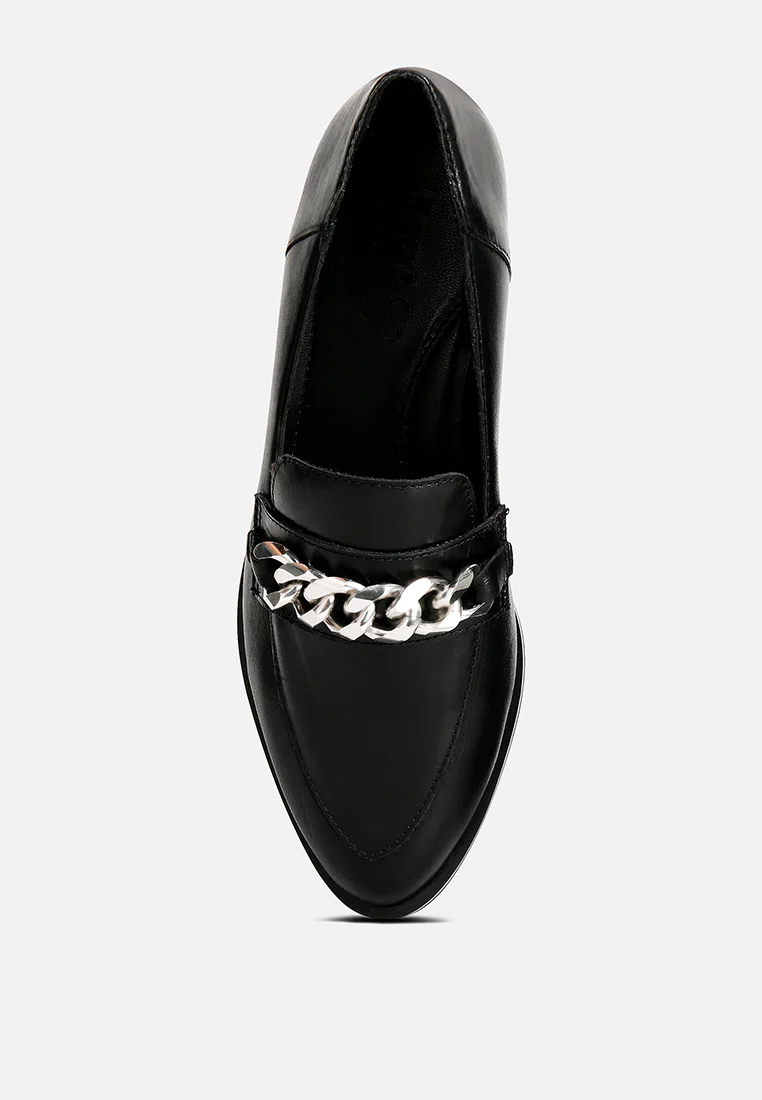 POLA Black Leather Horsebit Loafers - Image 7