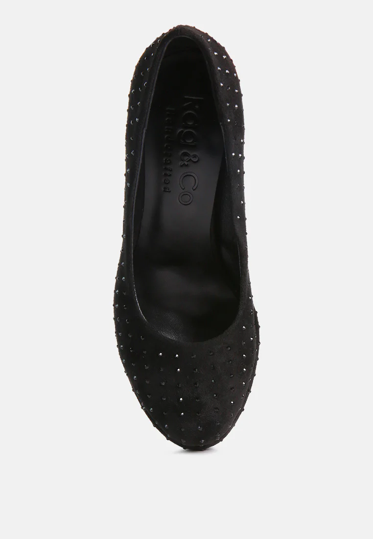 POPPINS Black Glinting Platform High Pumps - Image 6