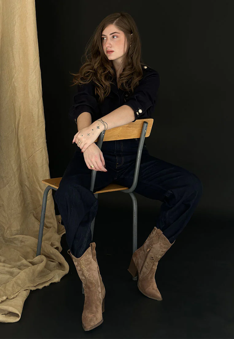 Rambler Rhinestones Embellished Calf Boots - Image 8