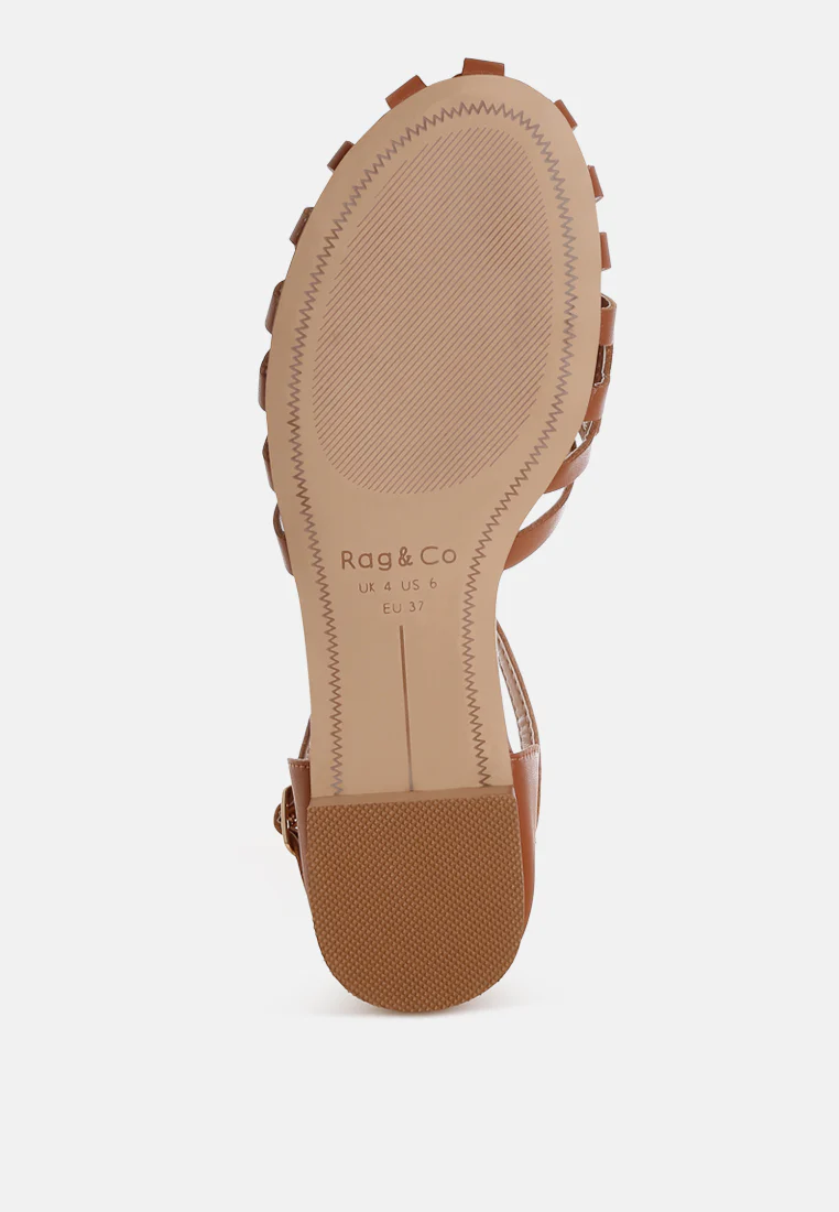 Ramita Horsebit Fringe Flat Sandals - Image 5