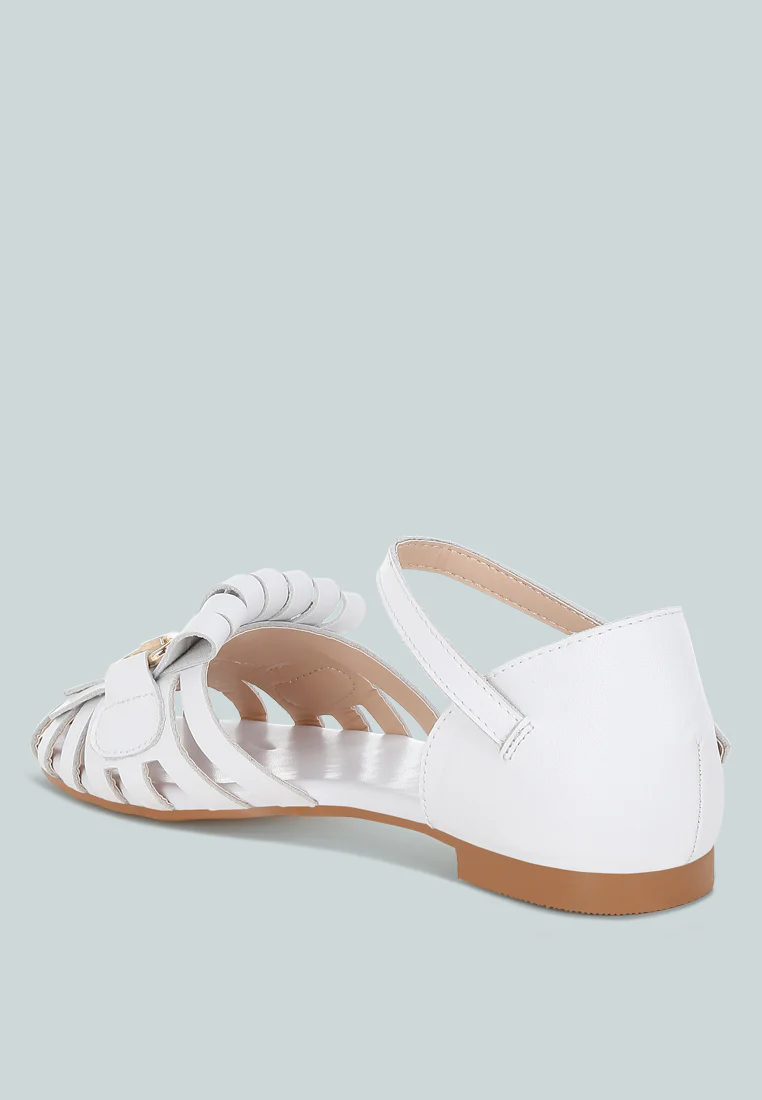 Ramita Horsebit Fringe Flat Sandals - Image 8
