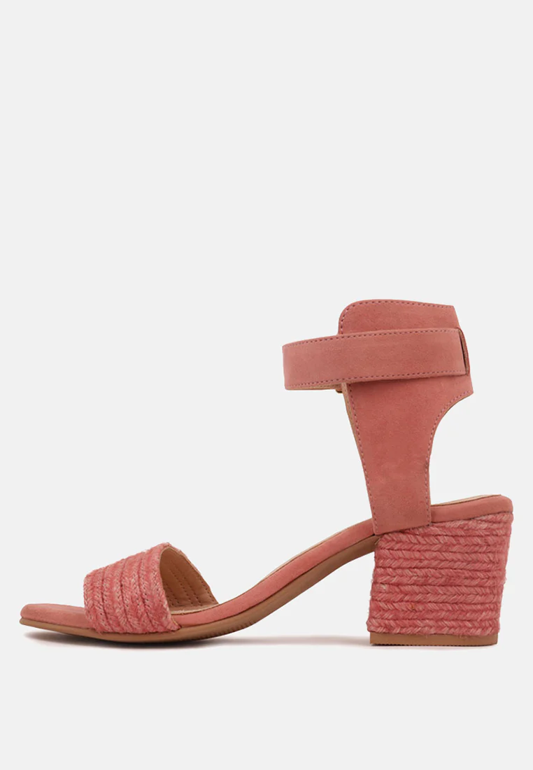 RAYNA Blush Braided Jute Strap and Suede Sandal - Image 4