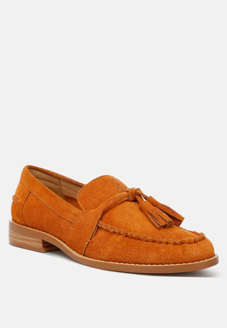 Rhone Tassels Detail Genuine Suede Loafers - Image 2