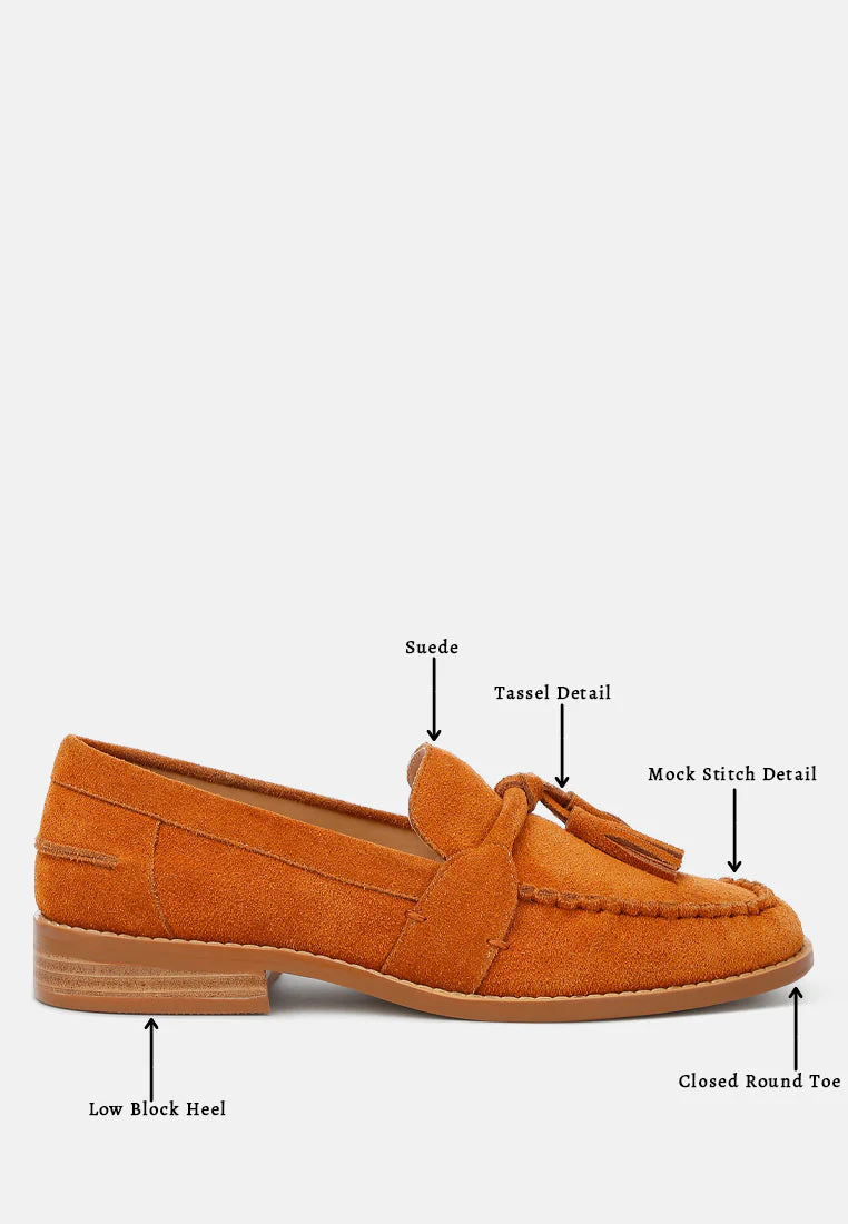 Rhone Tassels Detail Genuine Suede Loafers - Image 6