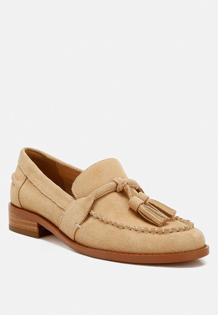 Rhone Tassels Detail Genuine Suede Loafers - Image 7