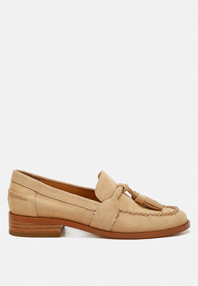 Rhone Tassels Detail Genuine Suede Loafers - Image 8