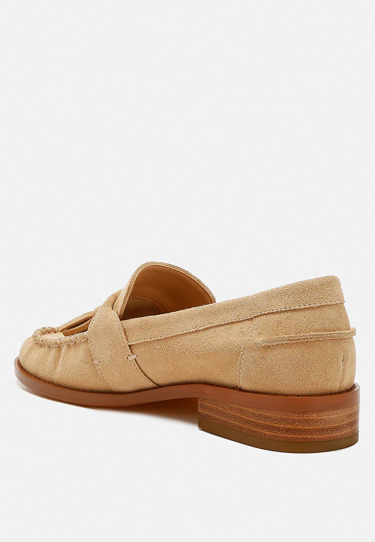 Rhone Tassels Detail Genuine Suede Loafers - Image 9