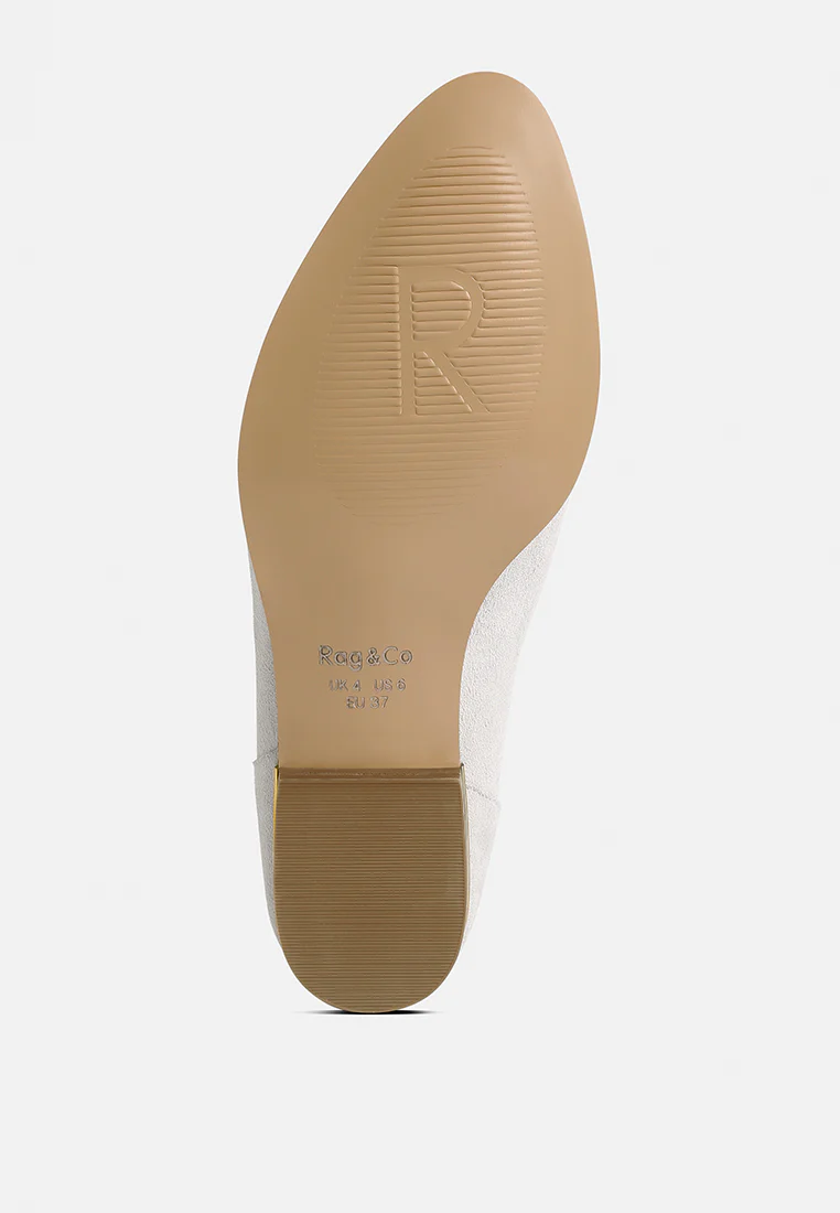 RICKA Chain Embellished Loafers in Grey - Image 7