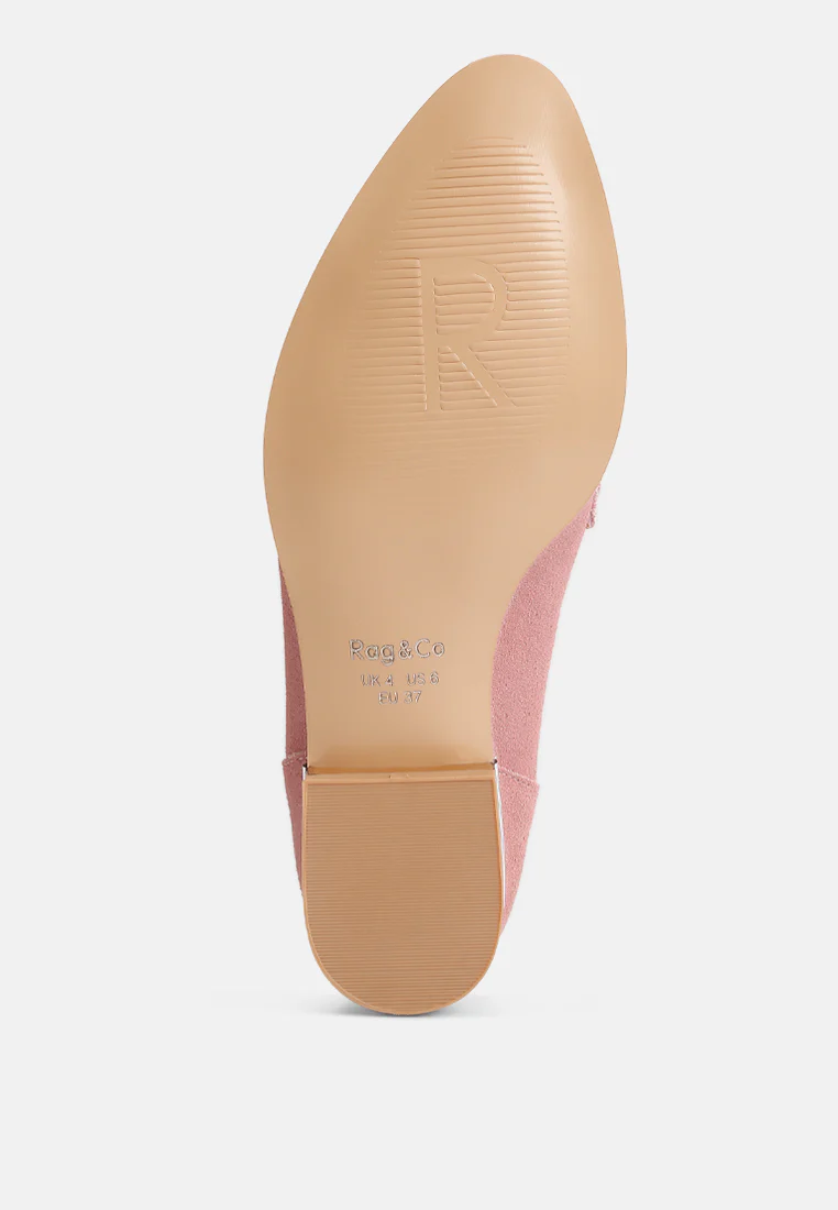 RICKA Chain Embellished Loafers in Pink - Image 7