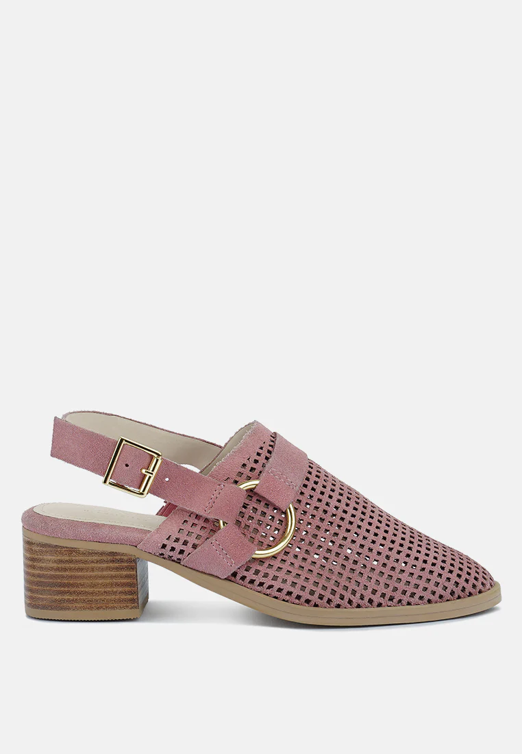 ROSALIE Blush Block Heeled Sandal - Image 2
