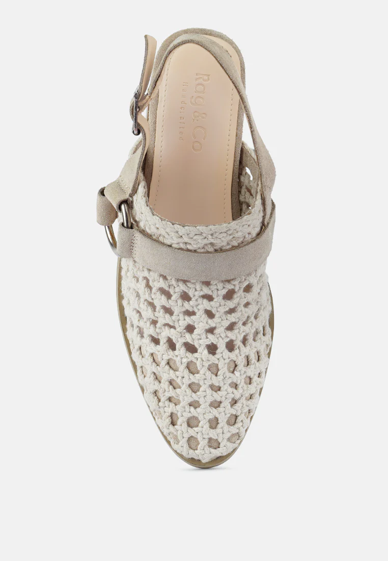 ROSALIE Off White Block Heeled Sandal - Image 6