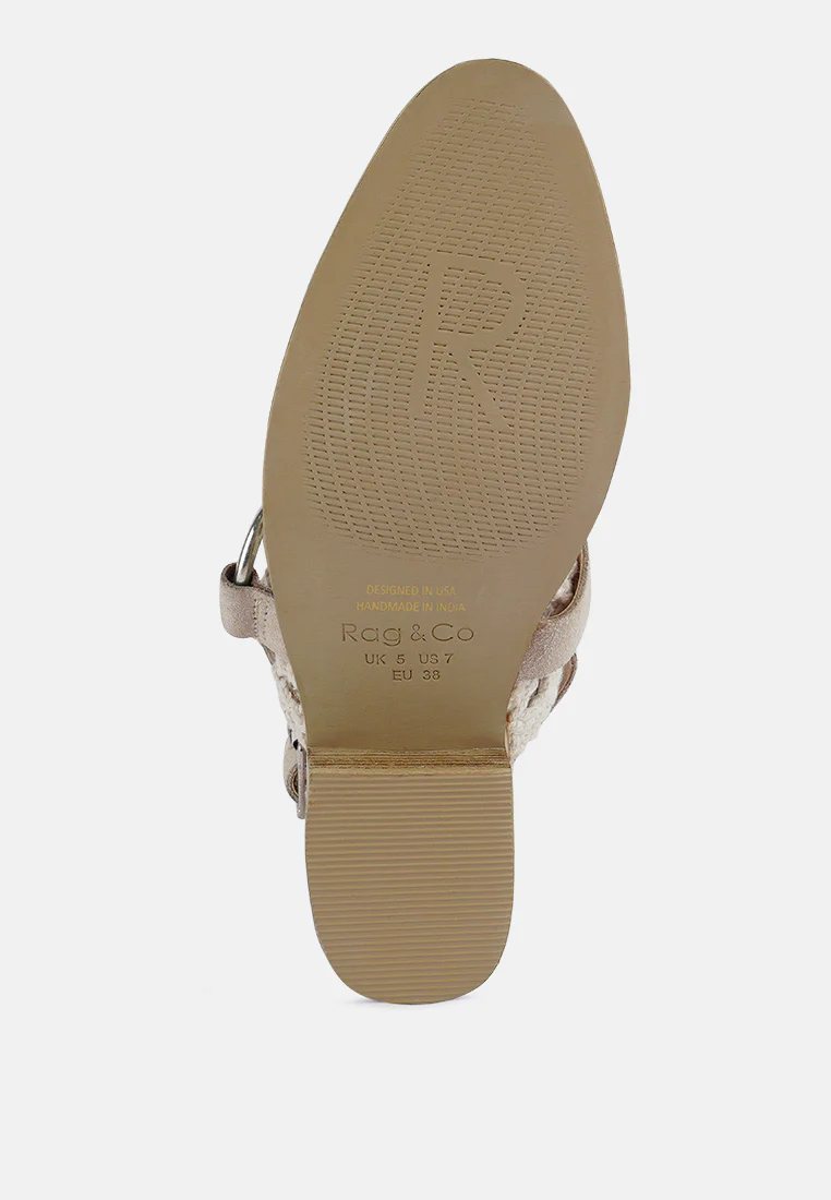 ROSALIE Off White Block Heeled Sandal - Image 7