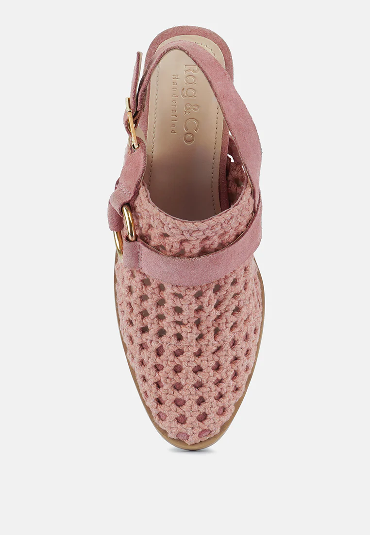 ROSALIE Pink Block Heeled Sandal - Image 6