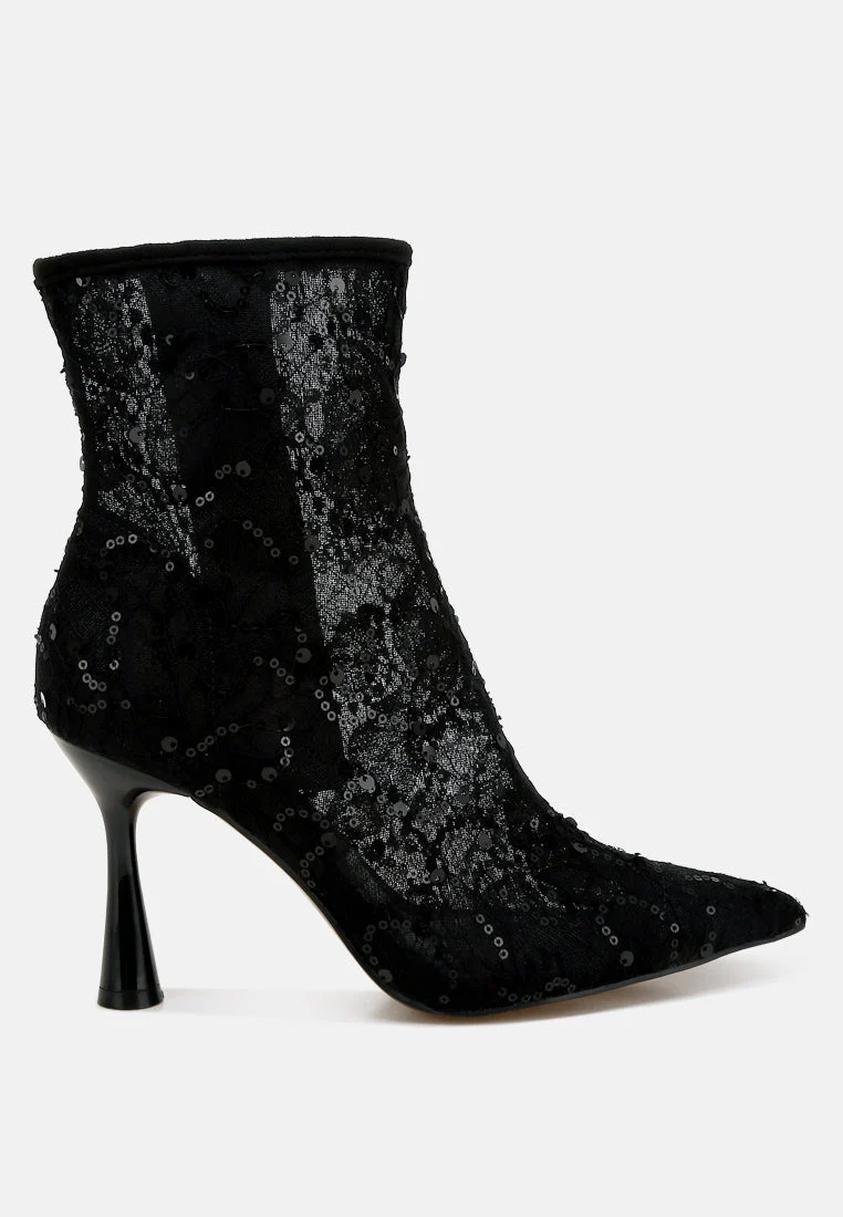 Samia Sequin Lace Boots - Image 11
