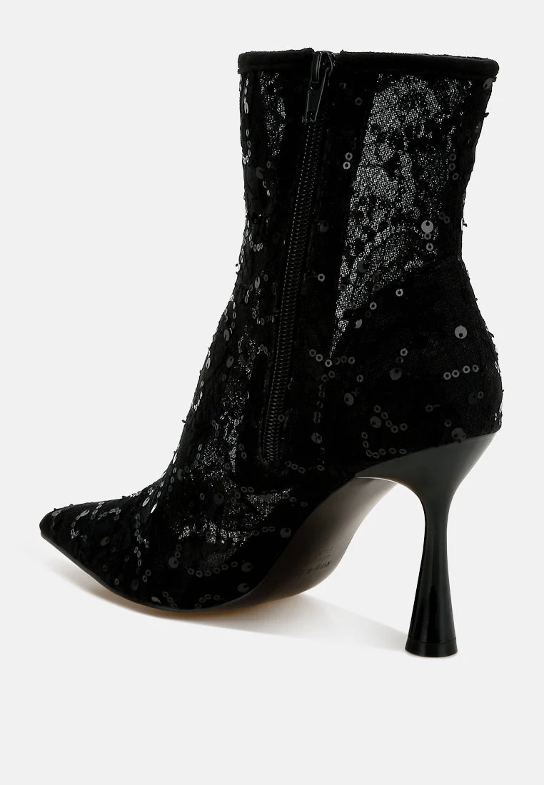 Samia Sequin Lace Boots - Image 13