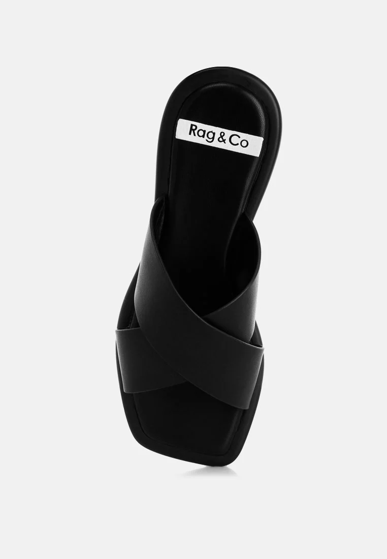 Shosa Genuine Leather Criss-Cross Flats - Image 11
