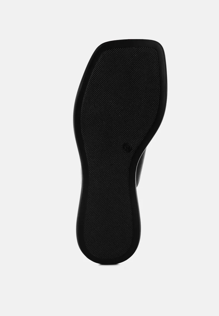 Shosa Genuine Leather Criss-Cross Flats - Image 12