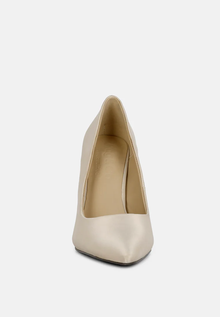 STAKES Nude Clear Heel Classic Pump Sandals - Image 3
