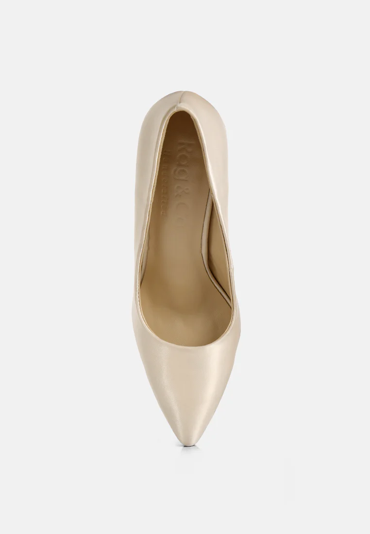 STAKES Nude Clear Heel Classic Pump Sandals - Image 6