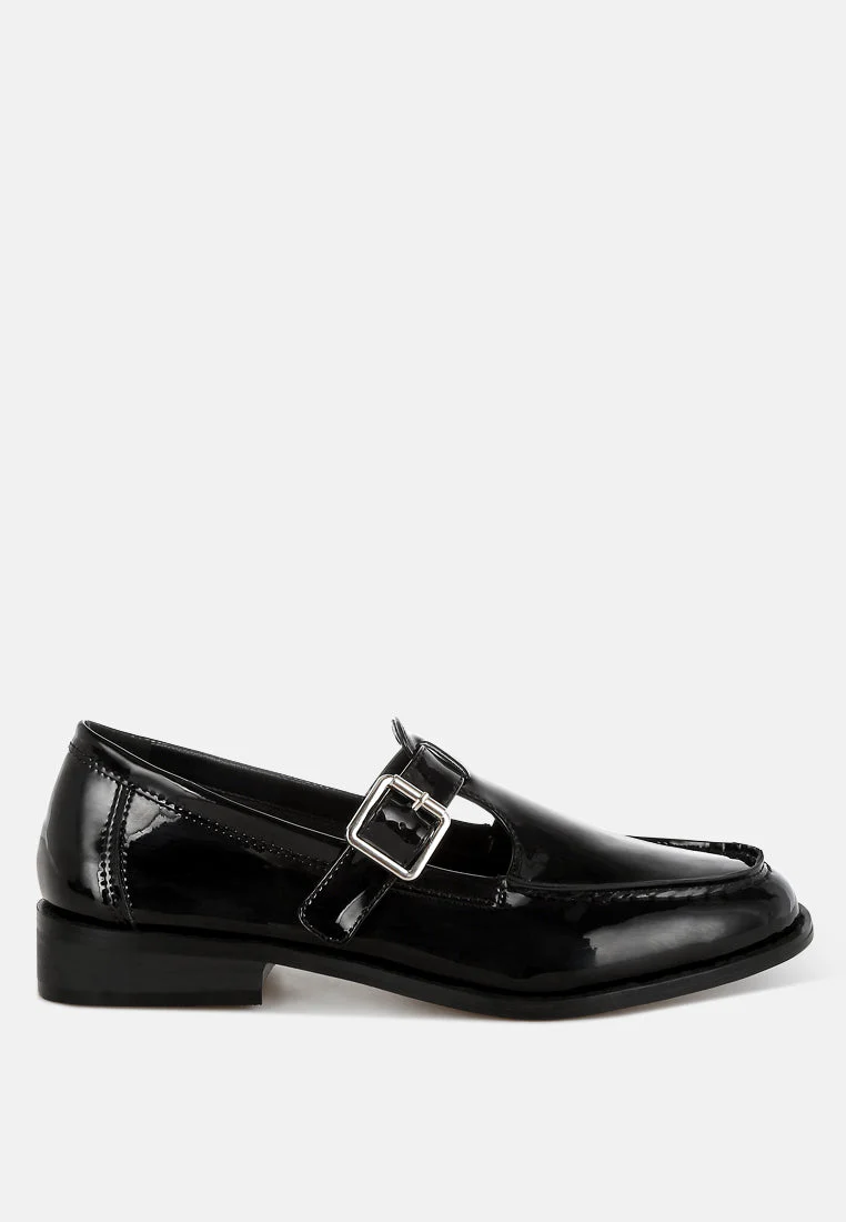 Swenson Patent Pleather Mary Jane Loafers - Image 16