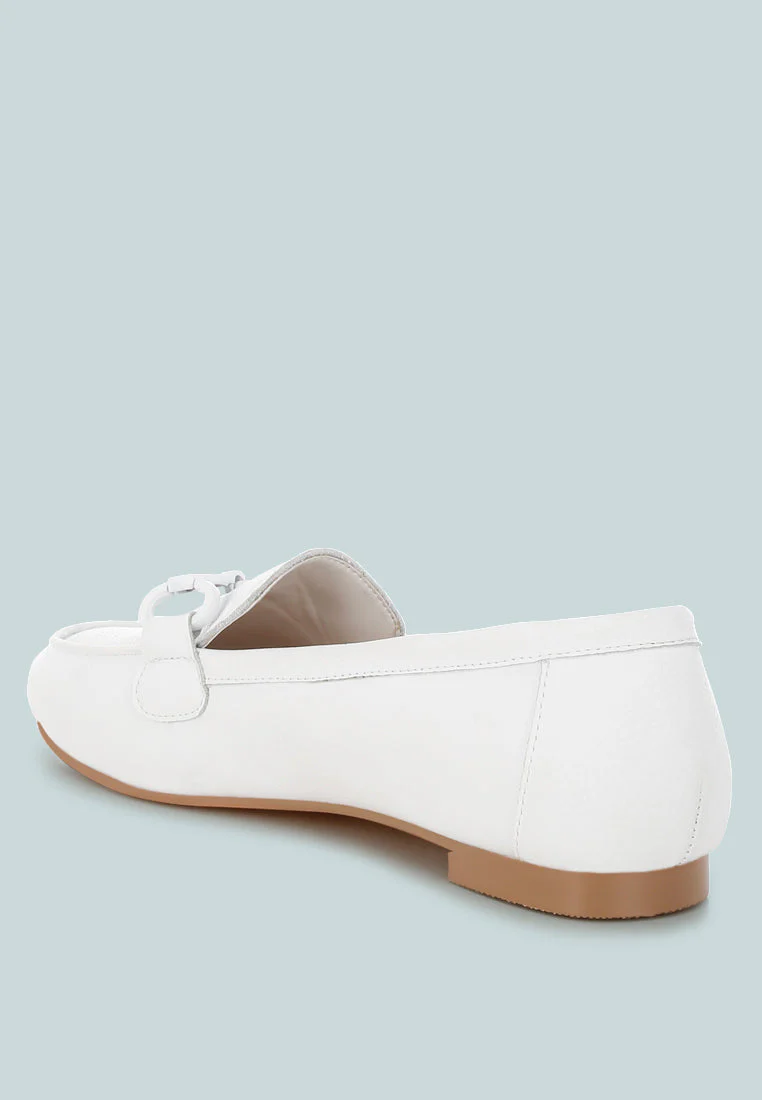 Taranis Monochromatic Horsebit Real Leather Loafers - Image 3