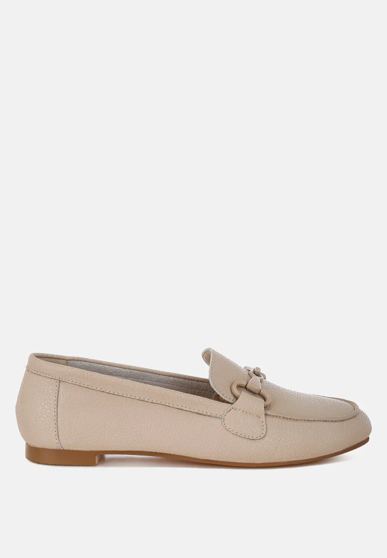 Taranis Monochromatic Horsebit Real Leather Loafers - Image 6