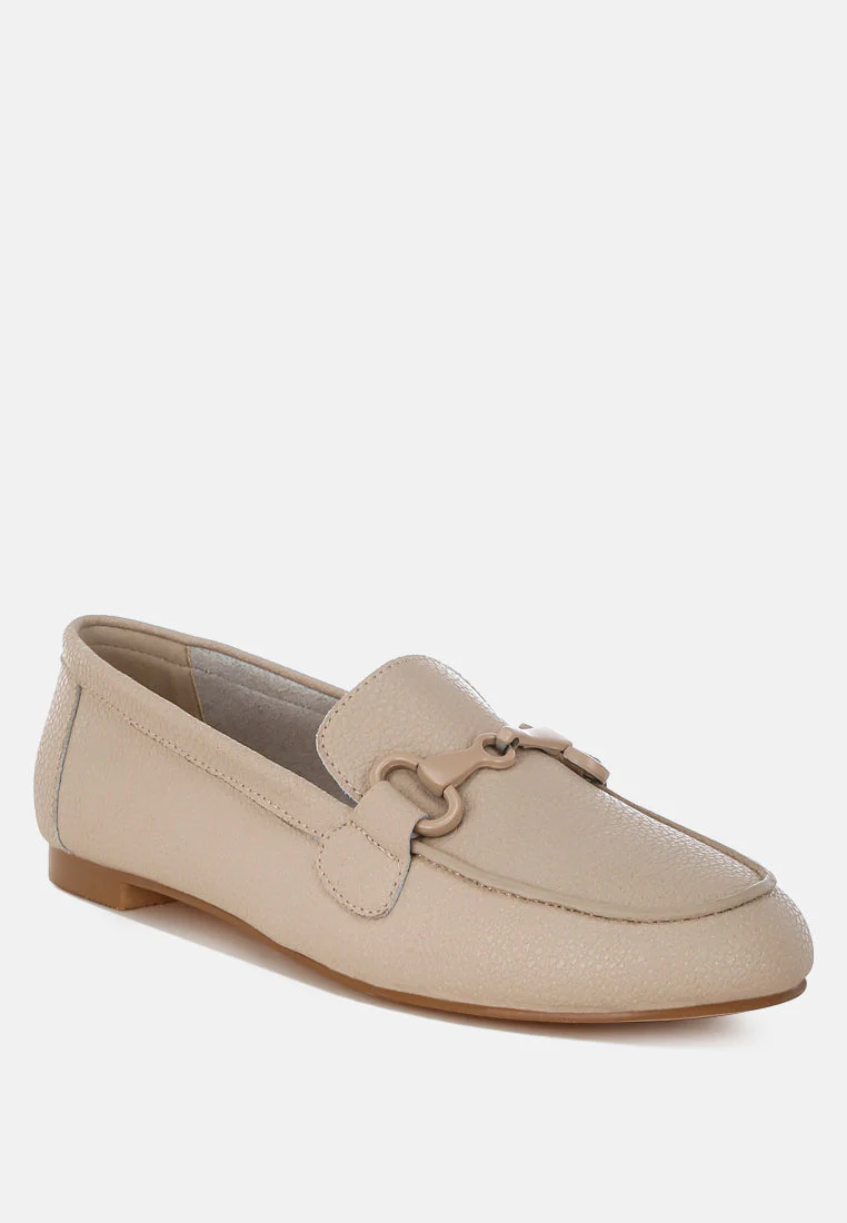Taranis Monochromatic Horsebit Real Leather Loafers - Image 7